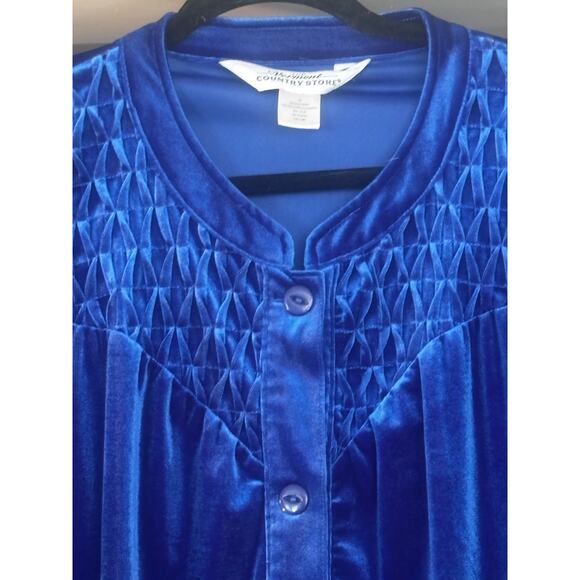 Vermont Country Store Velour Shirt Top Blouse Size 2X Plus Super Soft Pockets - Picture 2 of 8